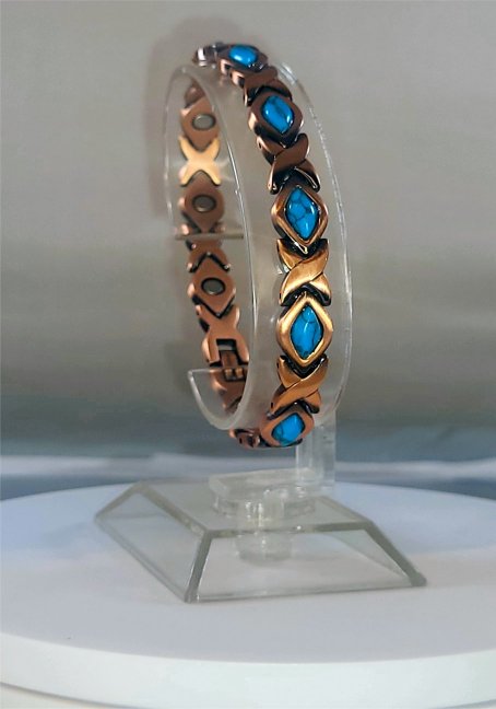 COPPER & TURQUOISE MAGNETIC THERAPY BRACELET